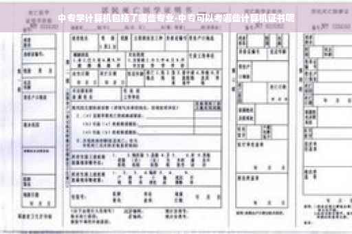 中专学计算机包括了哪些专业-中专可以考哪些计算机证书呢