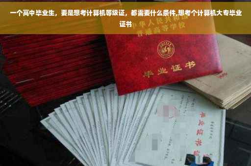 一个高中毕业生，要是想考计算机等级证，都需要什么条件,想考个计算机大专毕业证书