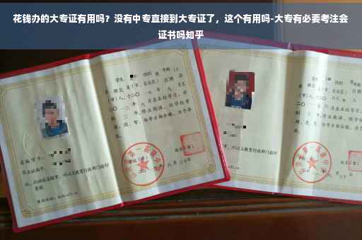 花钱办的大专证有用吗？没有中专直接到大专证了，这个有用吗-大专有必要考注会证书吗知乎