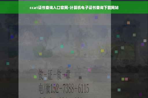 ccat证书查询入口官网-计算机电子证书查询下载网站 ccat证书查询入口官网-计算机电子证书查询下载网站
