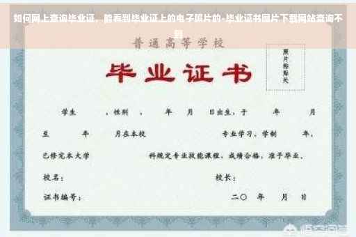 如何网上查询毕业证，能看到毕业证上的电子照片的-毕业证书图片下载网站查询不到