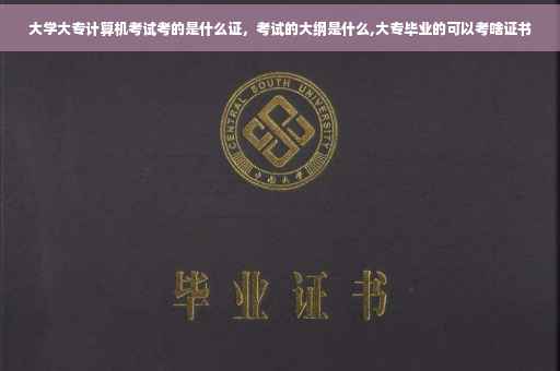 大学大专计算机考试考的是什么证，考试的大纲是什么,大专毕业的可以考啥证书