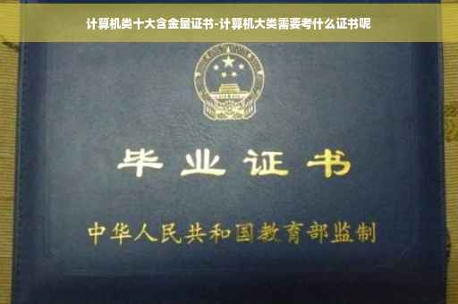 计算机类十大含金量证书-计算机大类需要考什么证书呢