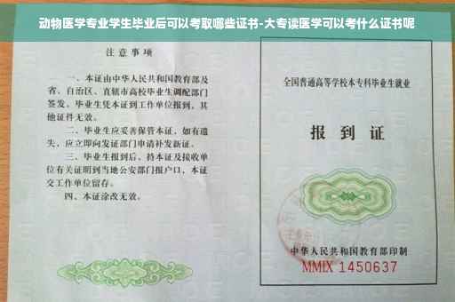 动物医学专业学生毕业后可以考取哪些证书-大专读医学可以考什么证书呢
