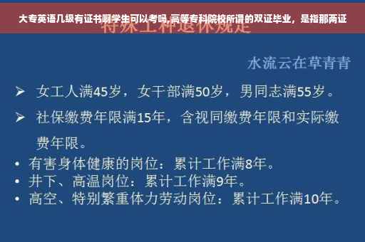 大专英语几级有证书啊学生可以考吗,高等专科院校所谓的双证毕业，是指那两证
