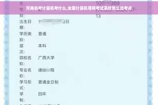 河南会考计算机考什么,全国计算机等级考试系统怎么选考点