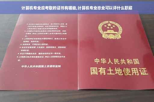 计算机专业应考取的证书有哪些,计算机专业毕业可以评什么职称