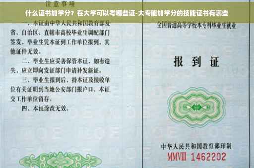 什么证书加学分？在大学可以考哪些证-大专能加学分的技能证书有哪些