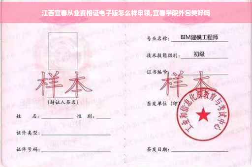 江西宜春从业资格证电子版怎么样申领,宜春学院外包类好吗