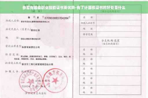 参军有哪些职业技能证书更优势-有了计算机证书的好处是什么