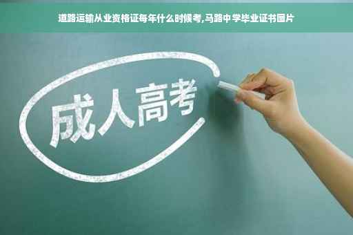 道路运输从业资格证每年什么时候考,马路中学毕业证书图片