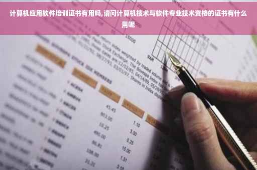 计算机应用软件培训证书有用吗,请问计算机技术与软件专业技术资格的证书有什么用呢
