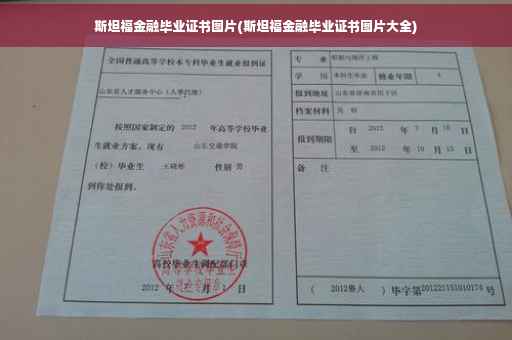 斯坦福金融毕业证书图片(斯坦福金融毕业证书图片大全)
