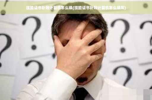 技能证书补贴计算机怎么填(技能证书补贴计算机怎么填写)