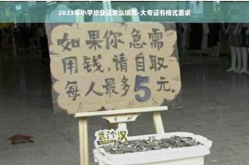 2023年小学毕业证怎么填写-大专证书格式要求
