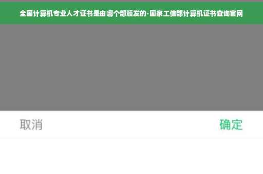 全国计算机专业人才证书是由哪个部颁发的-国家工信部计算机证书查询官网