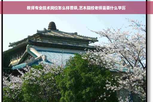 教师专业技术岗位怎么样晋级,艺木院校老师需要什么学历