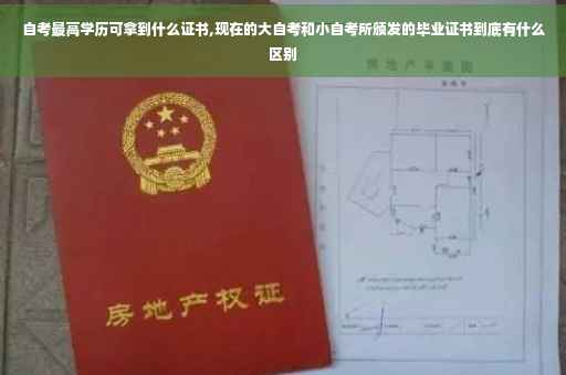 自考最高学历可拿到什么证书,现在的大自考和小自考所颁发的毕业证书到底有什么区别