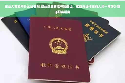 职业大专能考什么证书呢,职高毕业的能考哪些证。这些真证件给别人用一年多少钱详细点谢谢