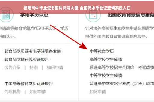 福建高中毕业证书图片高清大图,全国高中毕业证查询系统入口