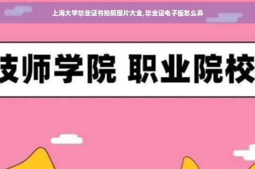 上海大学毕业证书拍照图片大全,毕业证电子版怎么弄