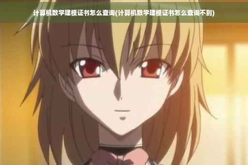 计算机数学建模证书怎么查询(计算机数学建模证书怎么查询不到)