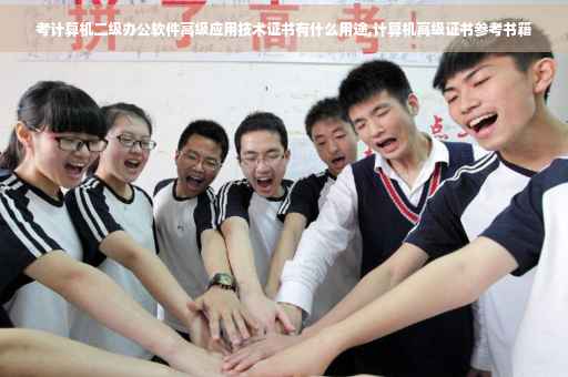考计算机二级办公软件高级应用技术证书有什么用途,计算机高级证书参考书籍