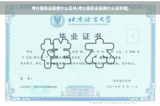 考计算机证需要什么证书(考计算机证需要什么证书呢)