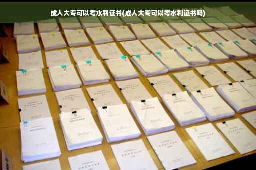 成人大专可以考水利证书(成人大专可以考水利证书吗)