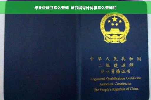 毕业证证书怎么查询-证书编号计算机怎么查询的