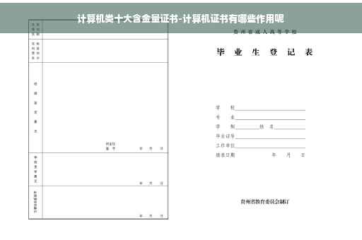 计算机类十大含金量证书-计算机证书有哪些作用呢