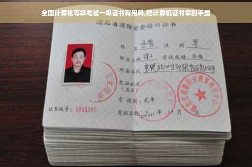 全国计算机等级考试一级证书有用吗,把计算机证书拿到手里