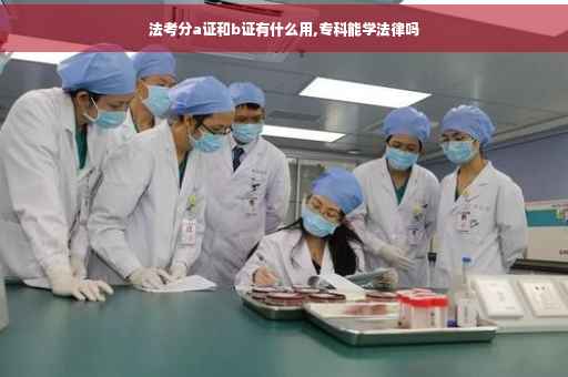 法考分a证和b证有什么用,专科能学法律吗