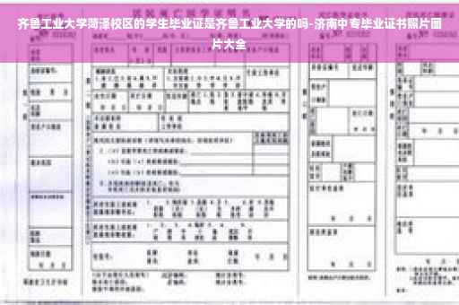 齐鲁工业大学菏泽校区的学生毕业证是齐鲁工业大学的吗-济南中专毕业证书照片图片大全