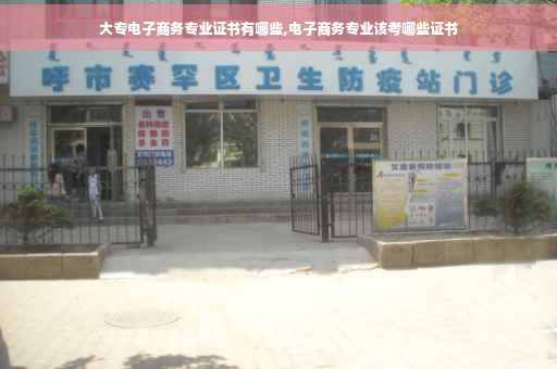 大专电子商务专业证书有哪些,电子商务专业该考哪些证书