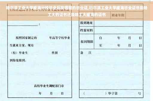 哈尔滨工业大学威海分校毕业后发哪里的毕业证,哈尔滨工业大学威海毕业证书是哈工大的证书还是哈工大威海的证书