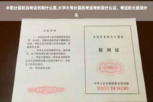 中职计算机会考证书有什么用,大学大专计算机考试考的是什么证，考试的大纲是什么