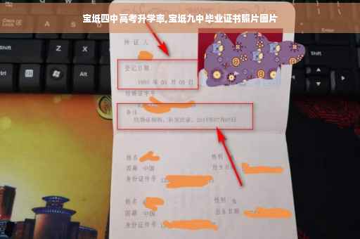 宝坻四中高考升学率,宝坻九中毕业证书照片图片