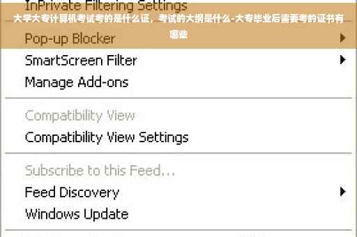 大学大专计算机考试考的是什么证,考试的大纲是什么-大专毕业后需要考的证书有哪些 大学大专计算机考试考的是什么证,考试的大纲是什么-大专毕业后需要考的证书有哪些