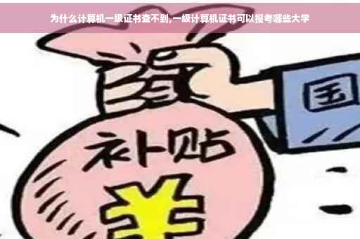 为什么计算机一级证书查不到,一级计算机证书可以报考哪些大学