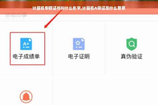 计算机专硕证书叫什么名字,计算机A级证是什么意思