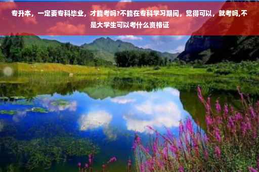 专升本，一定要专科毕业，才能考吗?不能在专科学习期间，觉得可以，就考吗,不是大学生可以考什么资格证