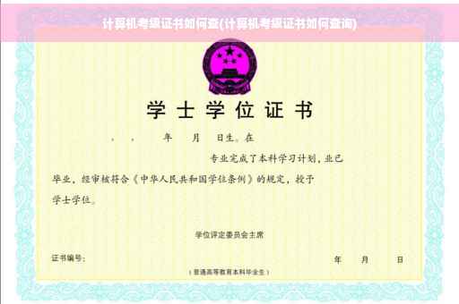 计算机考级证书如何查(计算机考级证书如何查询)