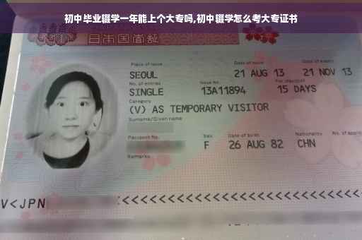 初中毕业辍学一年能上个大专吗,初中辍学怎么考大专证书