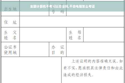全国计算机不考可以毕业吗,不会电脑怎么考证
