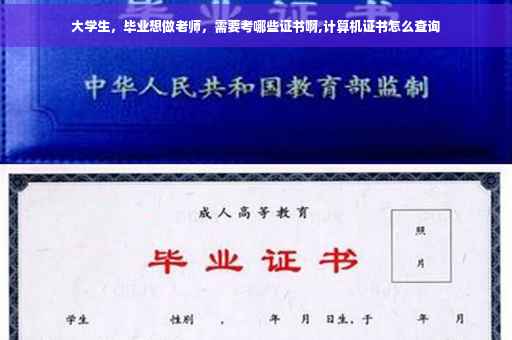大学生，毕业想做老师，需要考哪些证书啊,计算机证书怎么查询