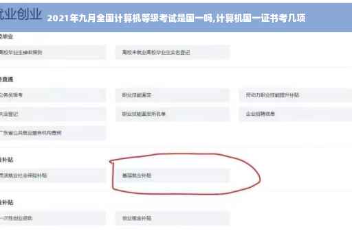 2021年九月全国计算机等级考试是国一吗,计算机国一证书考几项