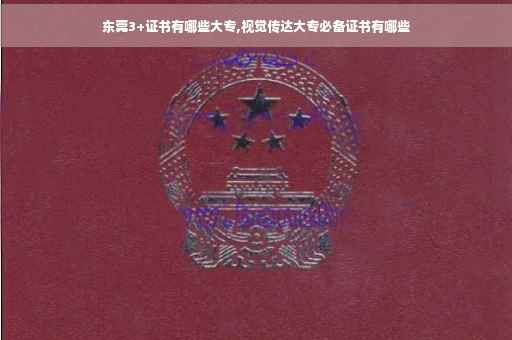 东莞3+证书有哪些大专,视觉传达大专必备证书有哪些