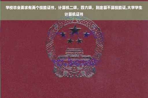 学校毕业要求有两个技能证书，计算机二级，四六级，到底算不算技能证,大学学生计算机证书