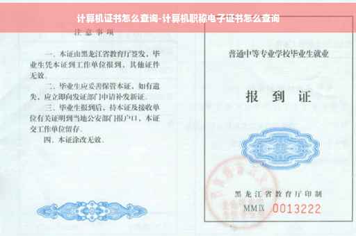 计算机证书怎么查询-计算机职称电子证书怎么查询